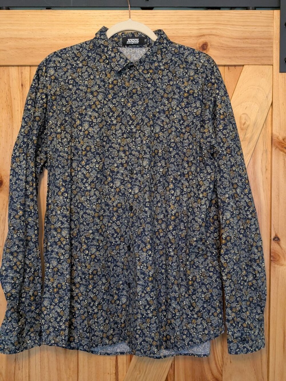 Jogal Floral Button-Down Shirt Size L